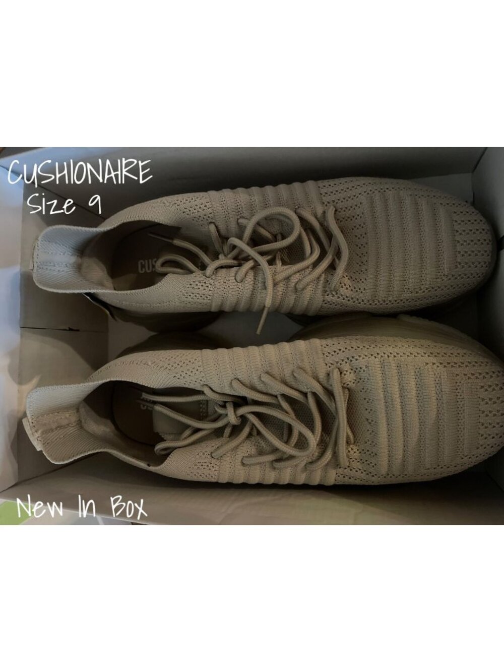 Cushionaire Women's Memory Foam Sneakers in Taupe Apolo-T - Size 9M, New In Box